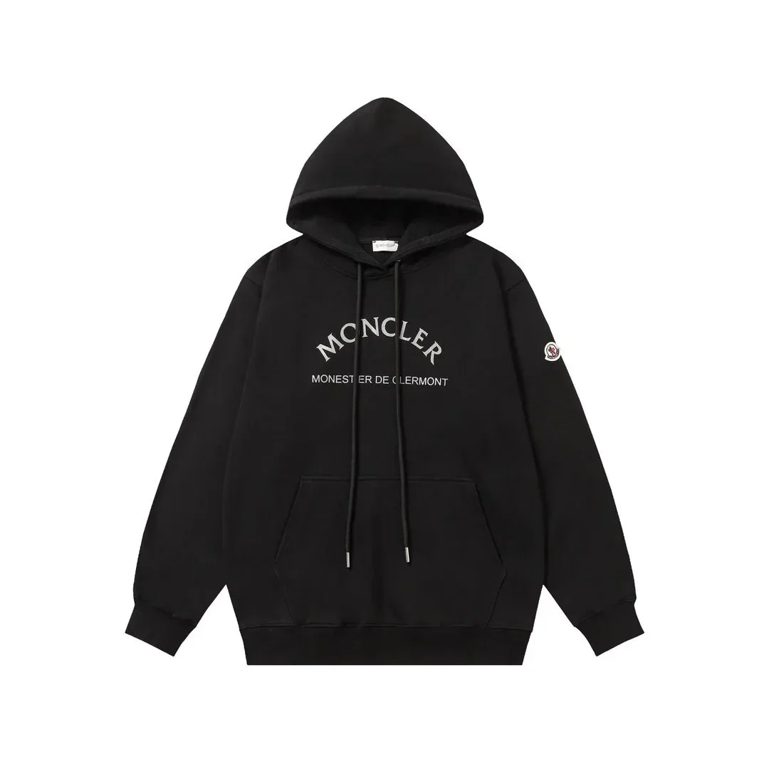 Moncler Black Monogram Hoodie Sweatshirt
