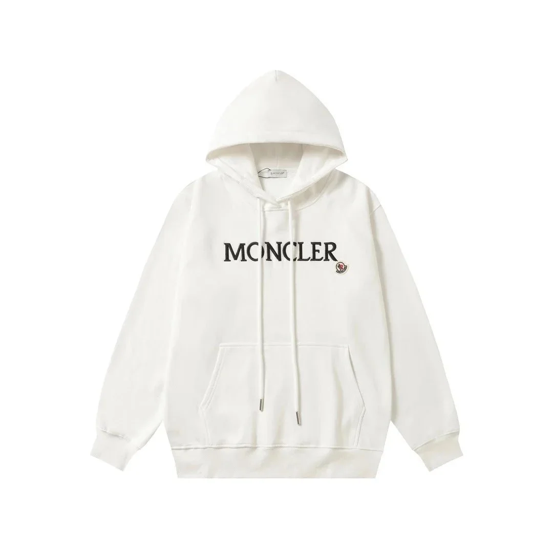 Moncler White Monogram Hoodie