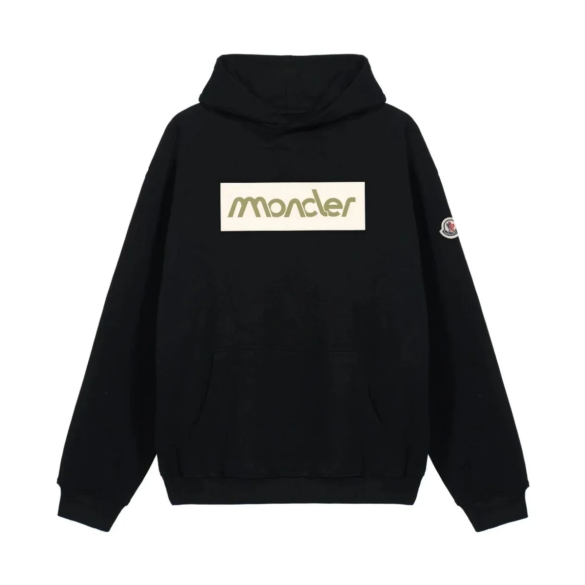 Moncler Black Monogram Hoodie Sweatshirt