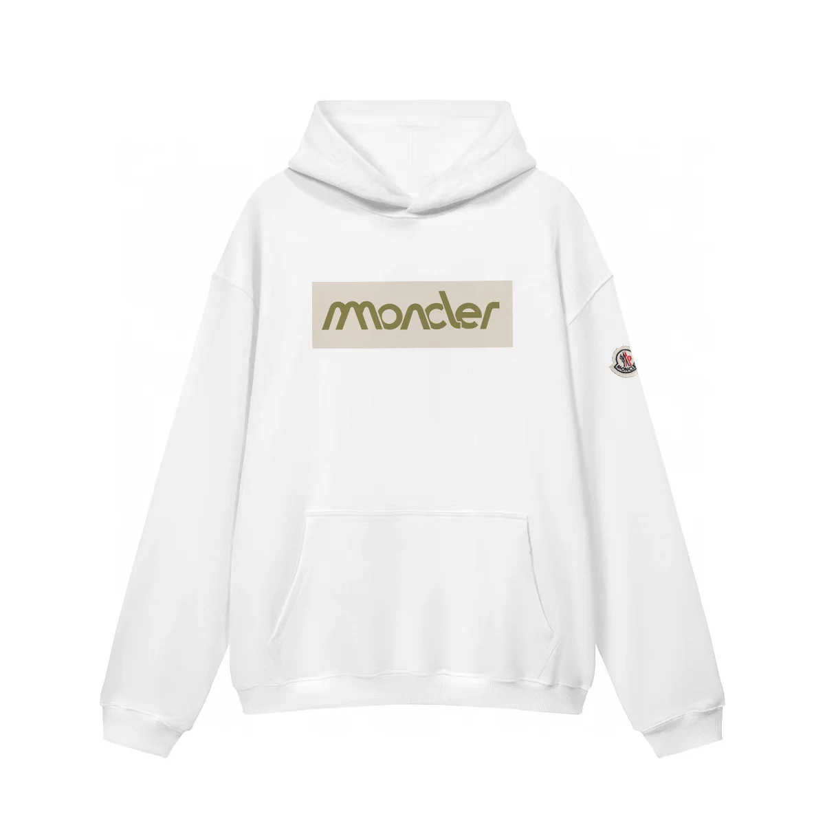 Moncler White Monogram Hoodie