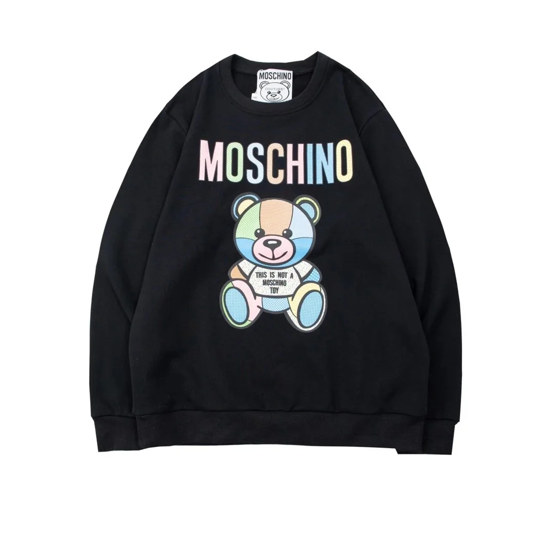 Moschino Bear Print Black Sweatshirt