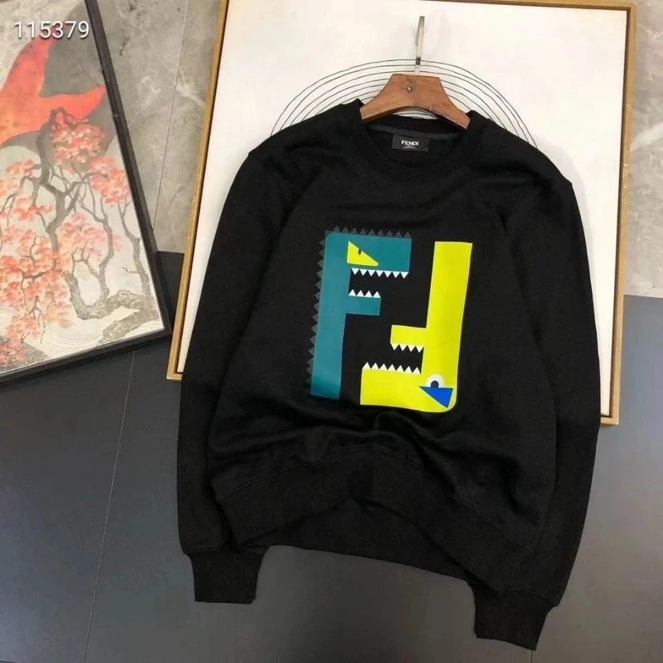 Fendi F Monogram Black Crewneck Sweatshirt