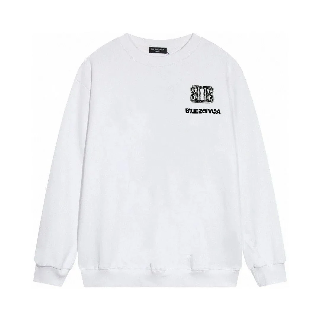 Balenciaga Balenciaga BB Logo White Sweatshirt White - 1