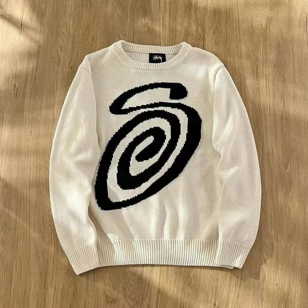 Stussy Stüssy Spiral Knit Sweater White
