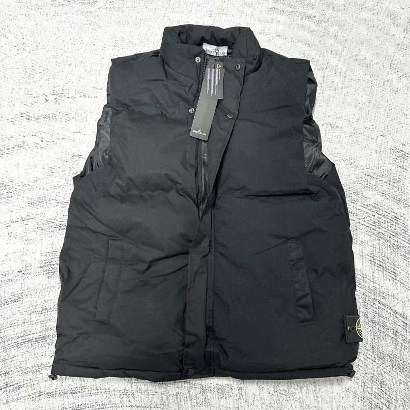 Stone Island 68-15 Black Puffer Vest