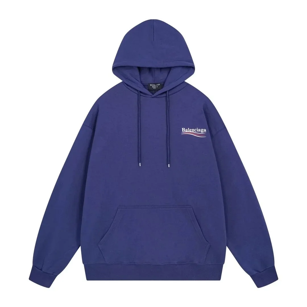 Balenciaga Blue Wave Logo Hoodie