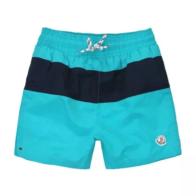 Moncler Turquoise & Navy Colorblock Swim Shorts
