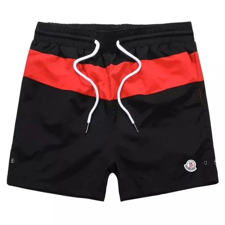 Moncler Black & Red Striped Shorts