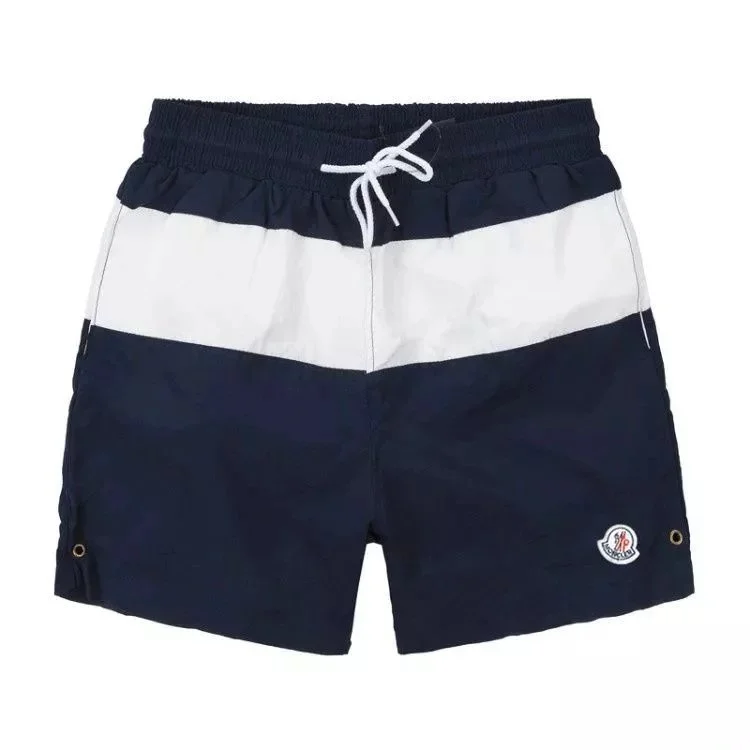 Moncler Navy & White Color Block Swim Shorts