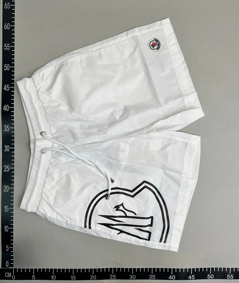 Moncler White Logo Swim Shorts