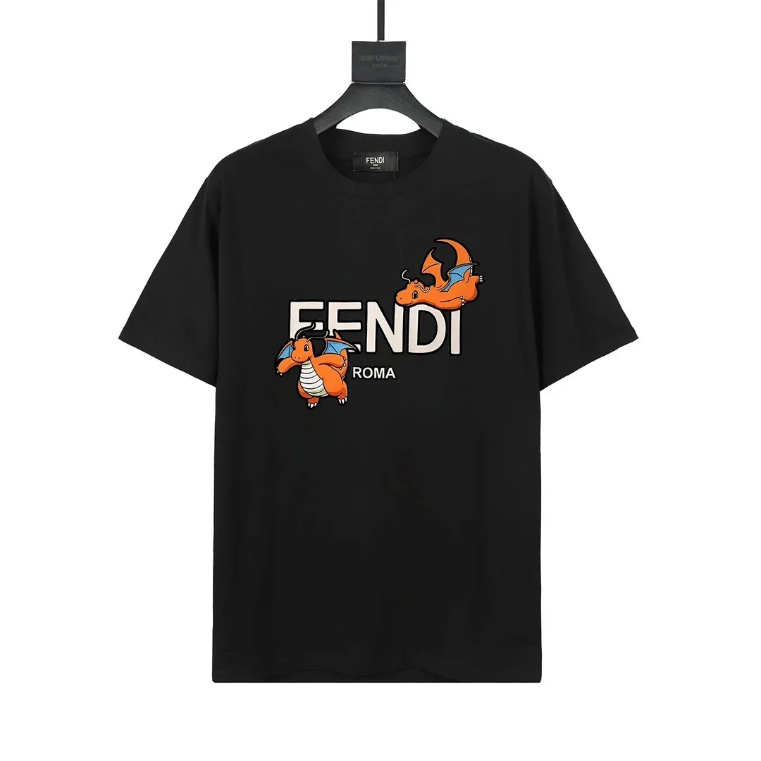 Fendi ROMA Charizard Black T-Shirt