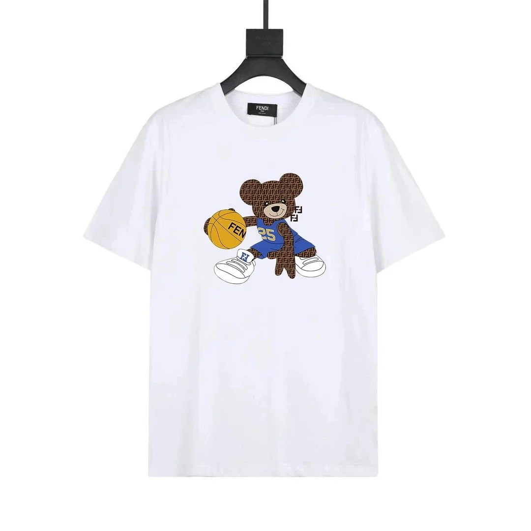 Fendi Bear Basketball White T-Shirt