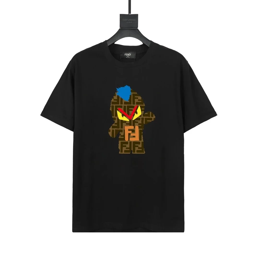 Fendi Monster Print T-Shirt Black