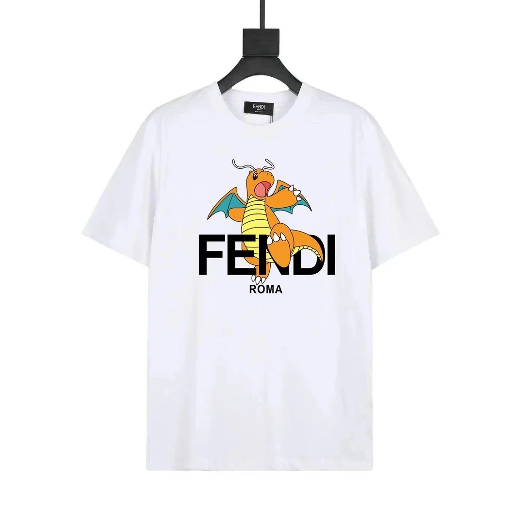 Fendi Dragon Print White T-Shirt