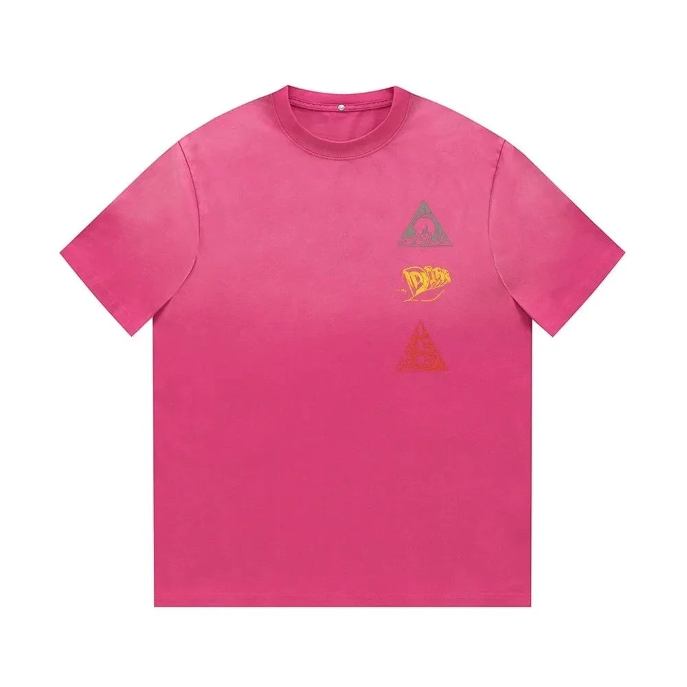 Pink Solid Graphic T-Shirt