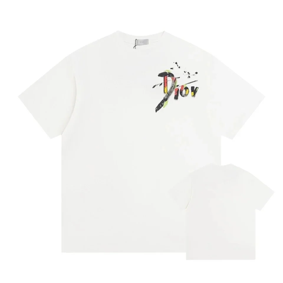 Dior White 'Dior' Print T-Shirt