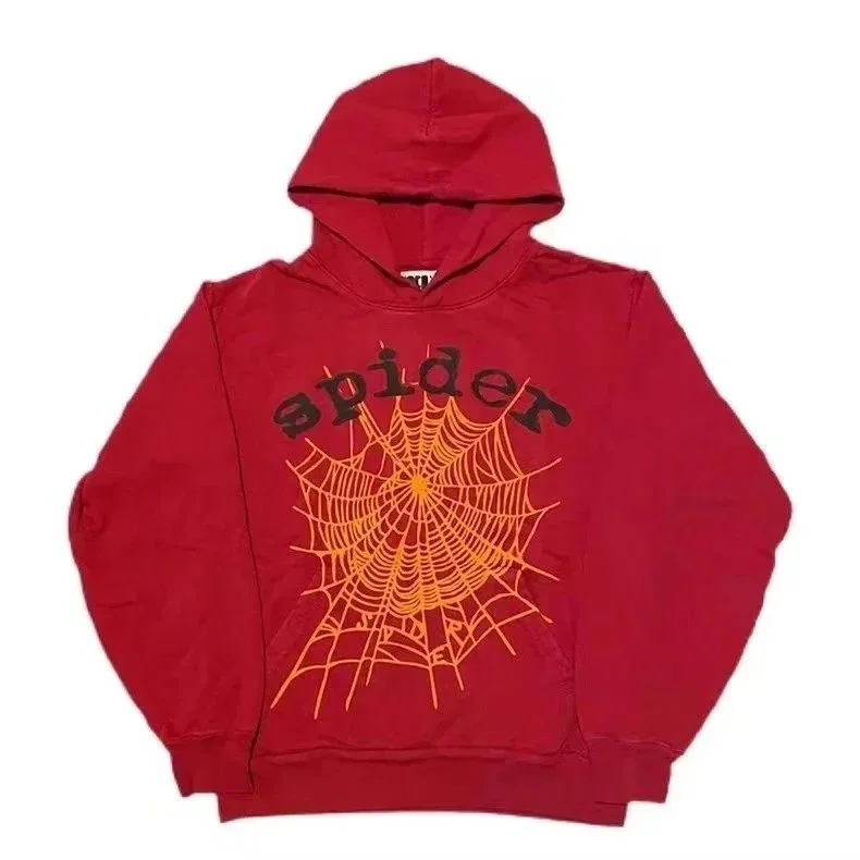 Palm Angels Palm Angels Spider Red Hoodie Red - 1