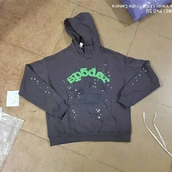 SP5DER Spider Hoodie 8209深灰色 Sweatshirt