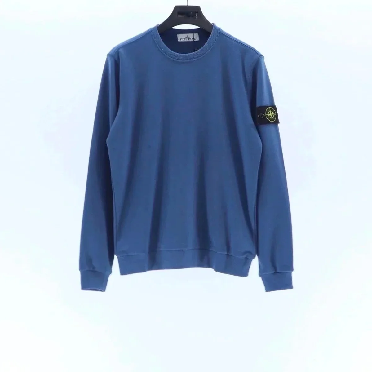 Stone Island 68-15 Blue Crew Neck Sweatshirt