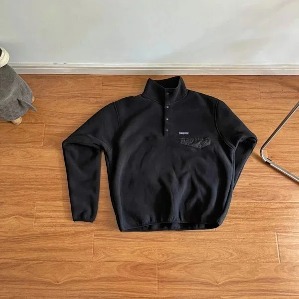 Patagonia Classic Logo Black Fleece Jacket
