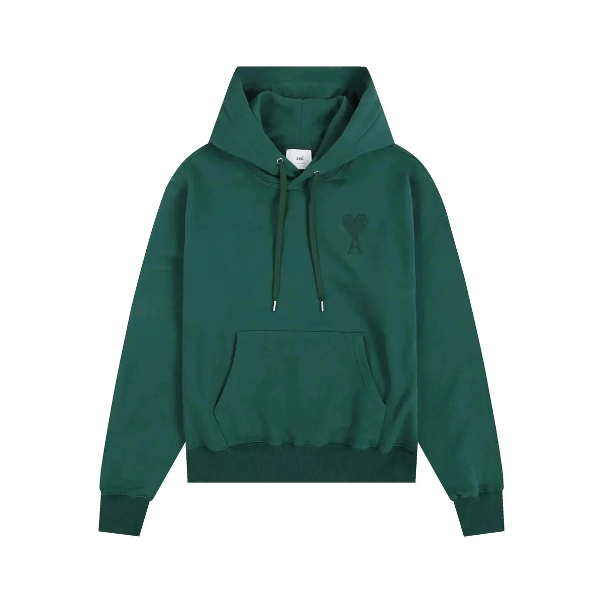 Ami Forest Green Hoodie with AMI Heart Logo