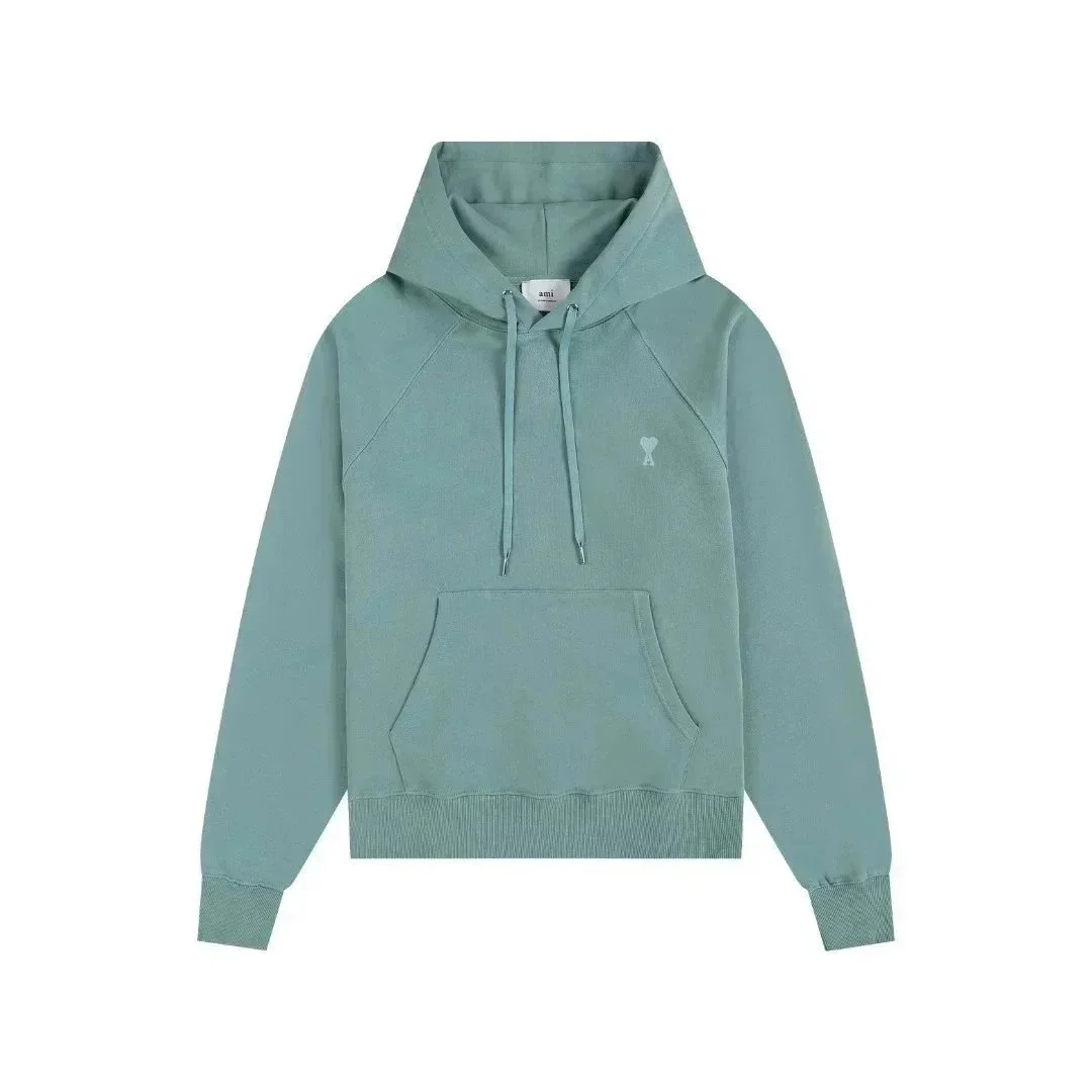 Ami Light Green Hoodie with Heart Logo