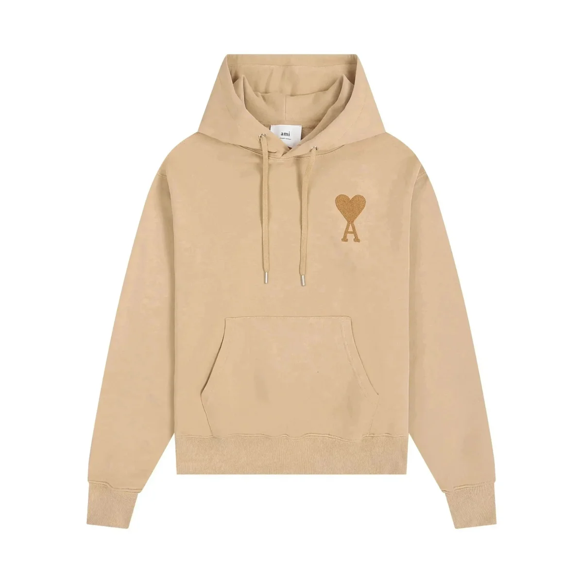 Ami Beige AMI Heart Hoodie Sweatshirt