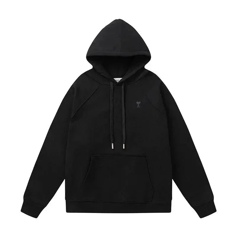 Ami Paris Black AMI Hoodie Sweatshirt