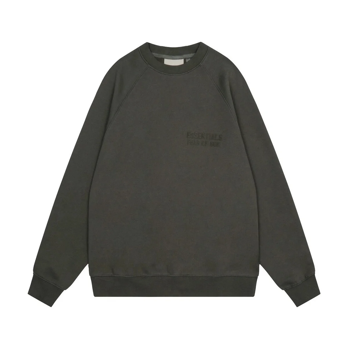 Fear of God Essentials Dark Olive Crewneck Sweatshirt