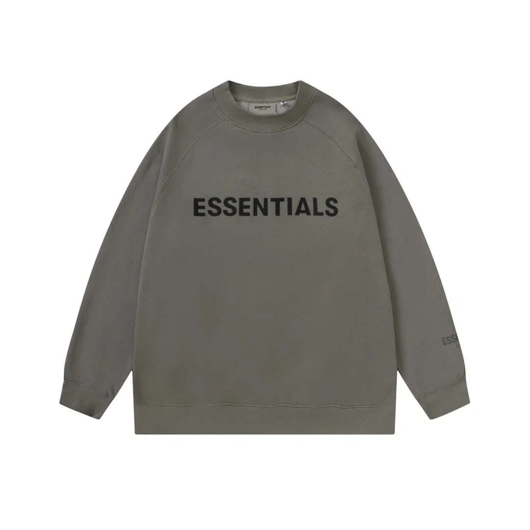 Fear of God Essentials Olive Green Crewneck Sweatshirt