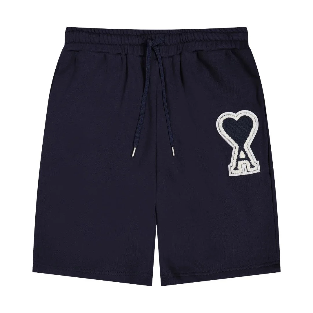 Ami Paris Ami de Coeur Navy Shorts