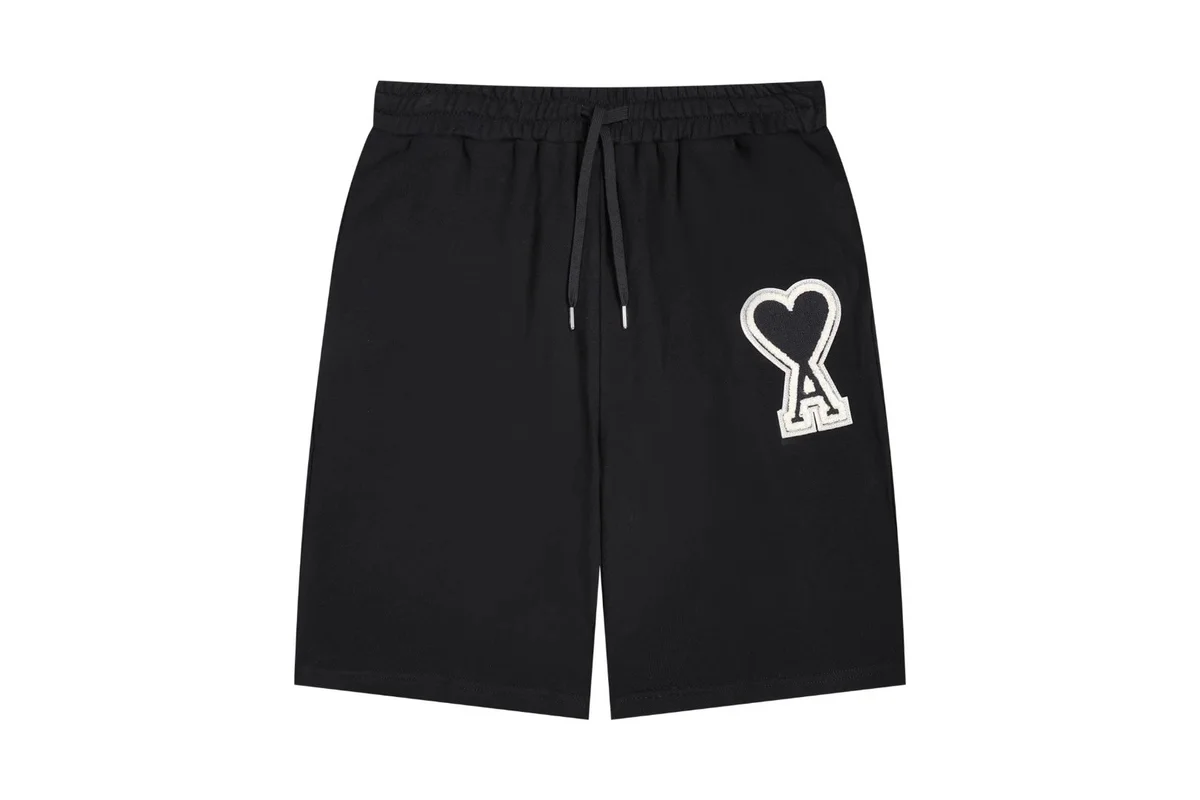 Amiri AMRI Black Heart Logo Shorts