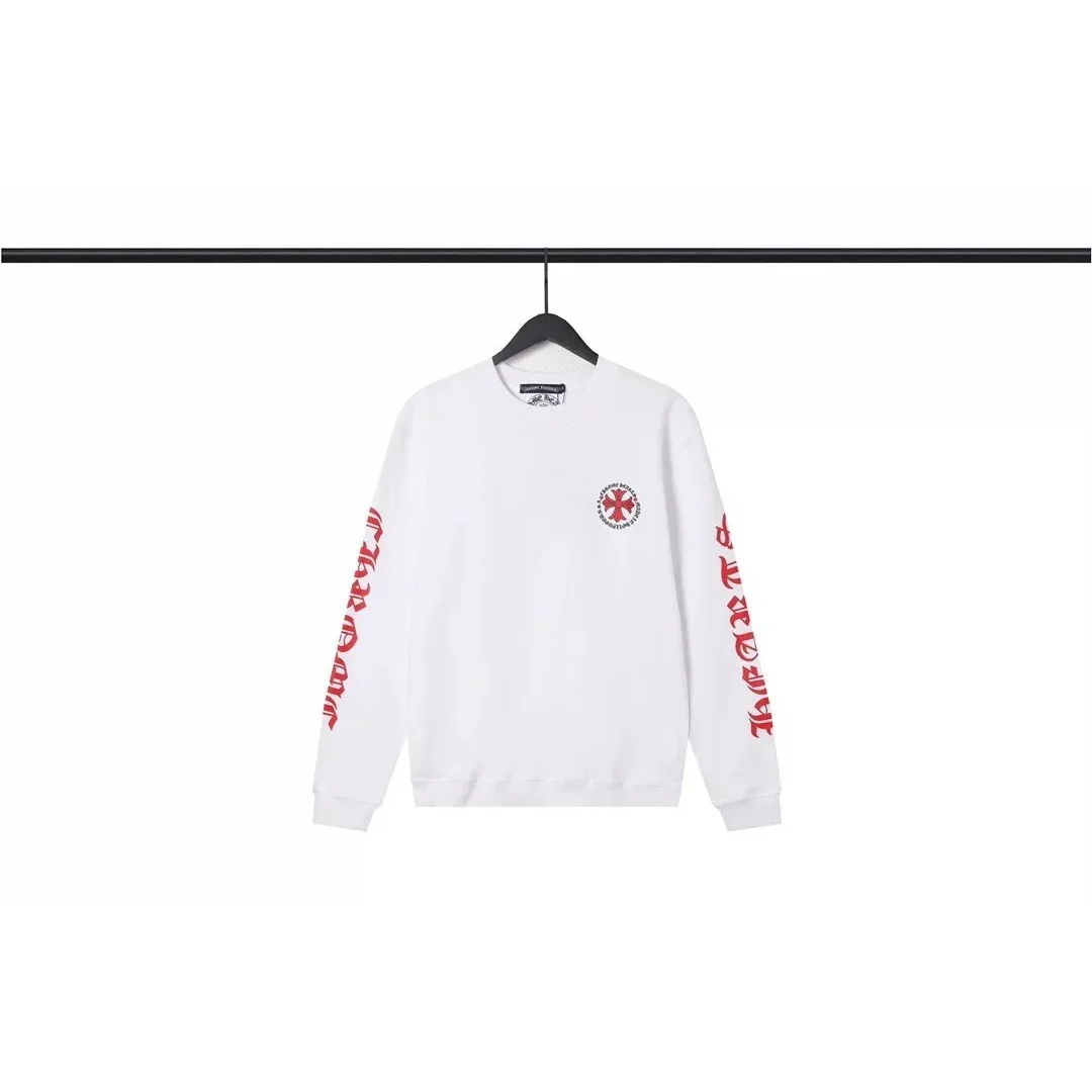 White Red Graphic Crewneck Sweatshirt