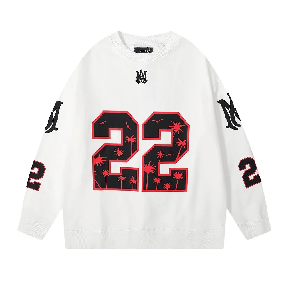 Amiri 22 Palm Print Oversized White T-Shirt