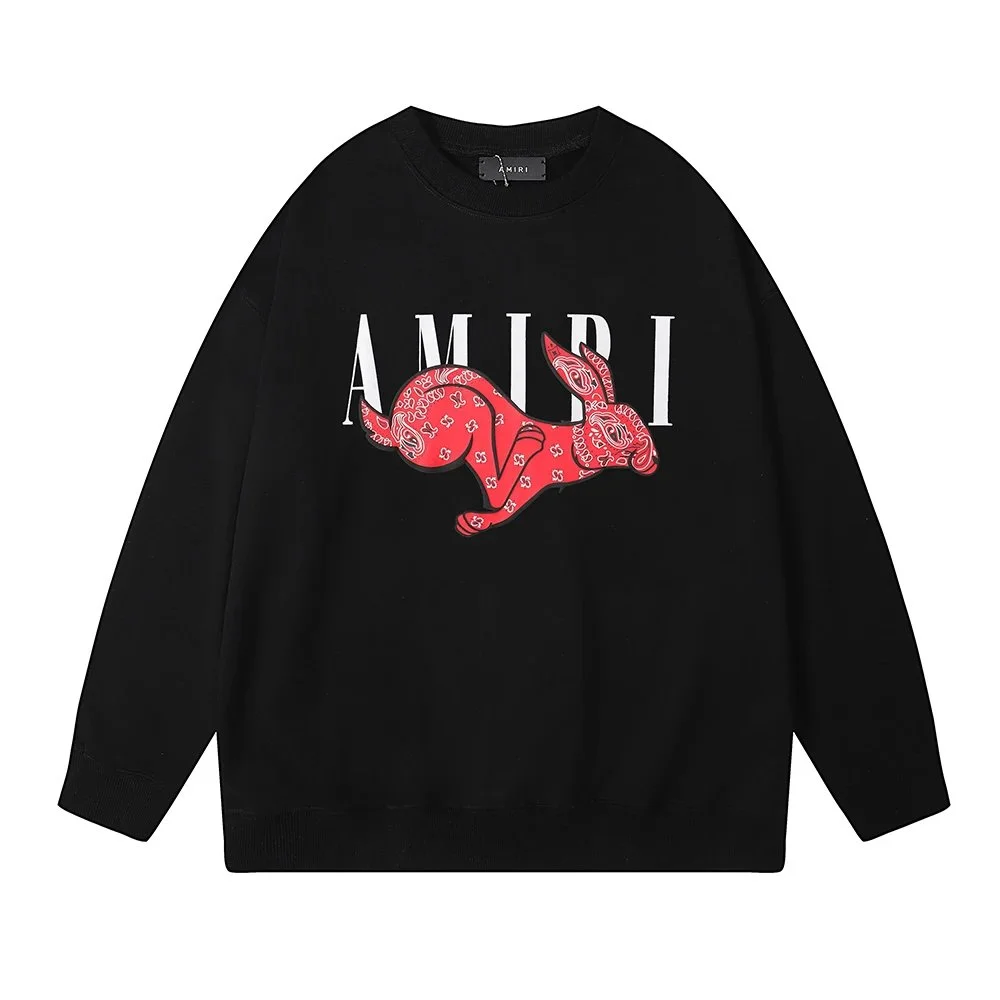 Amiri Red Bandana Rabbit Black T-Shirt