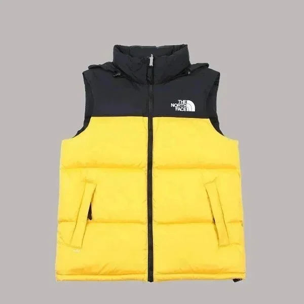 The North Face Nuptse Yellow Black Vest
