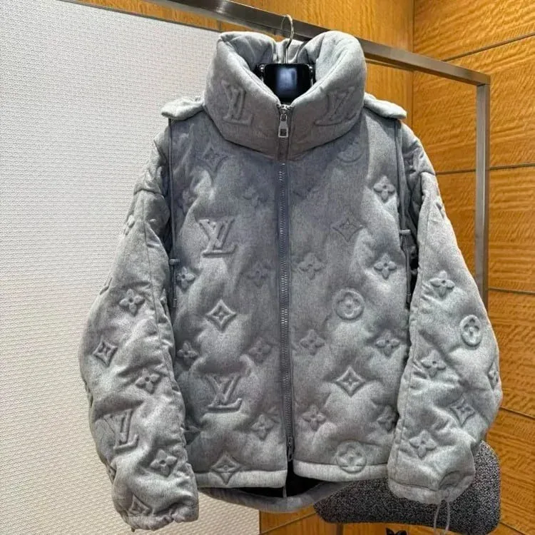 Louis Vuitton Monogram Embossed Puffer Jacket