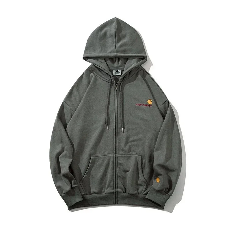 Carhartt Zip-Up Hoodie in Olive Green