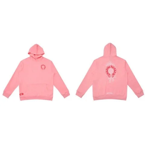 Chrome Hearts Pink CH Cross Hoodie