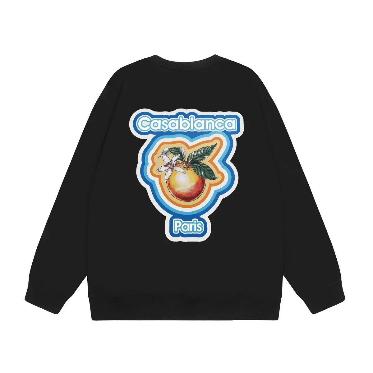 Casablanca Paris Black Fruit Print Sweatshirt