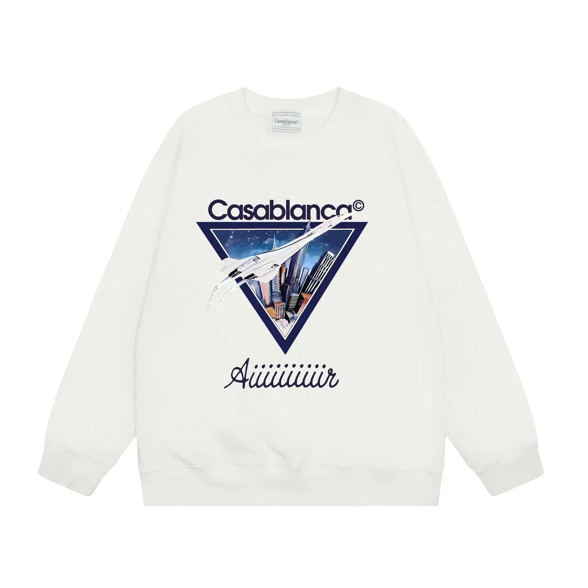 Casablanca Auuuuuur White Crewneck Sweatshirt