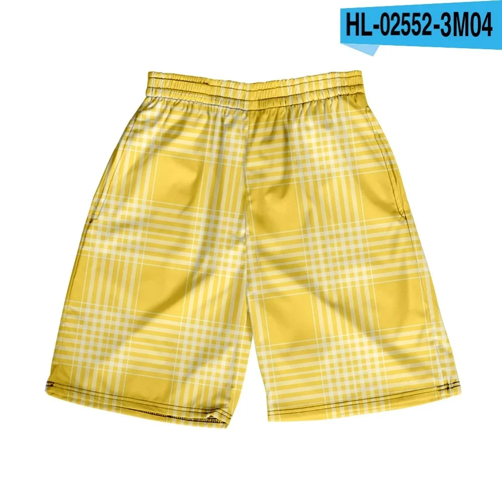 Yellow Plaid Shorts Casual Summer Shorts