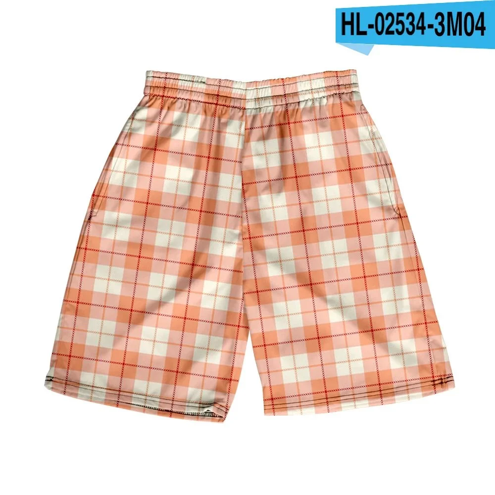 Plaid Shorts B Casual Shorts
