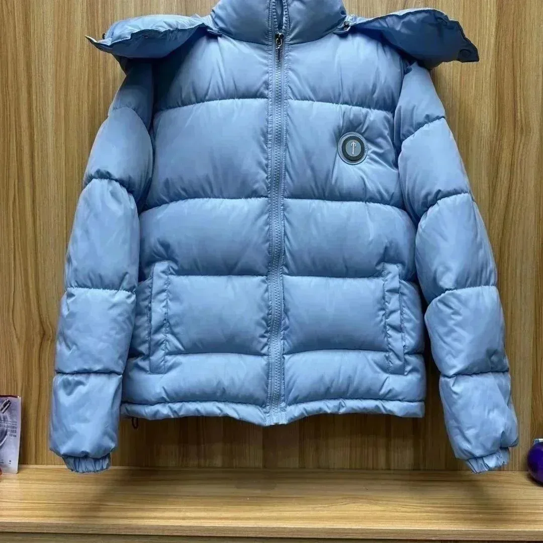 Blue Puffer Jacket with Hood