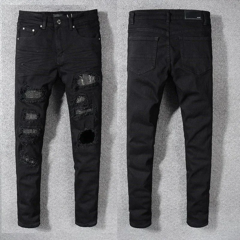 Black Ripped Denim Jeans