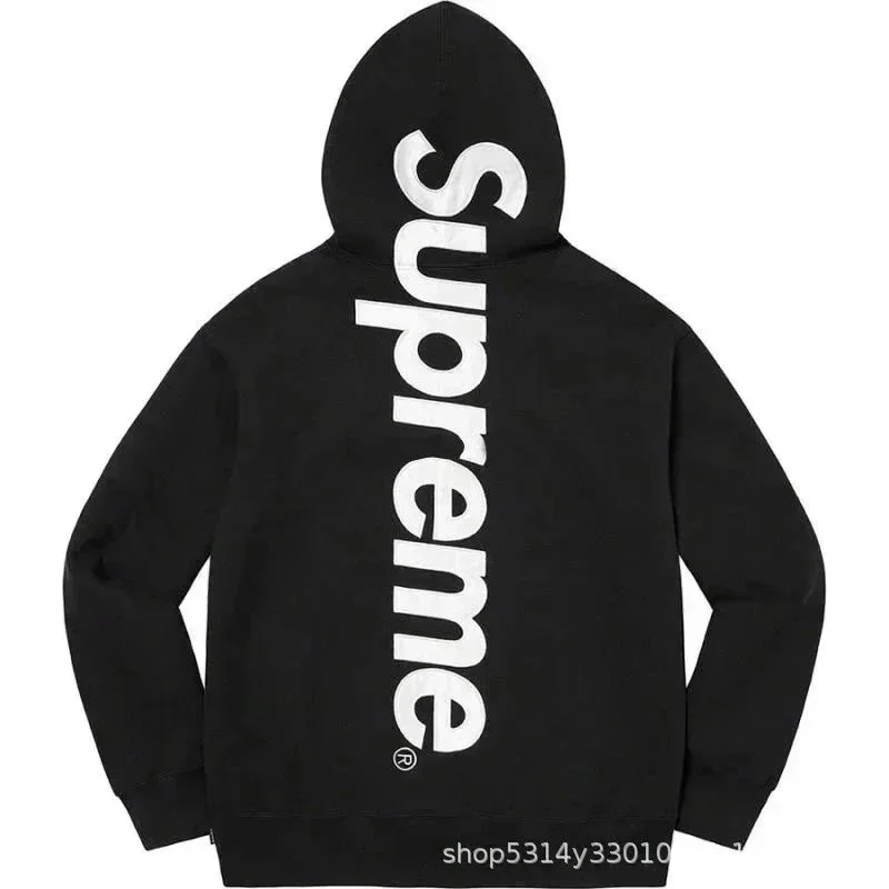 Supreme Large Logo Black Hoodie