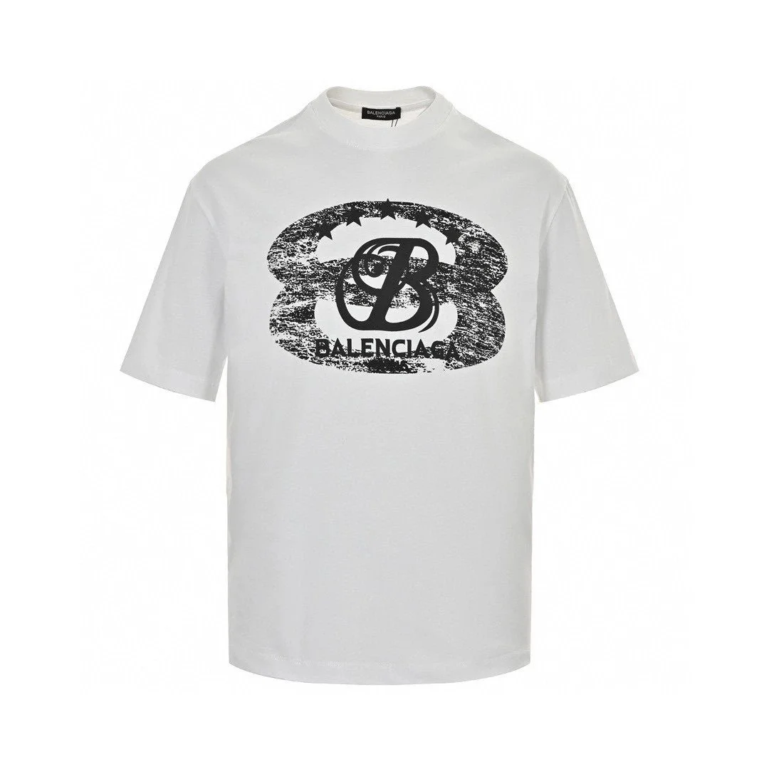 Balenciaga White B Monogram T-Shirt