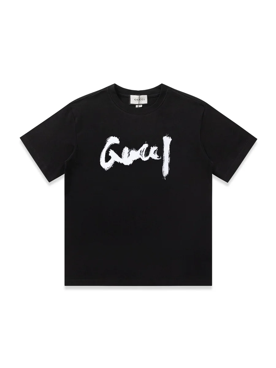 Gucci Black Brush Script T-Shirt