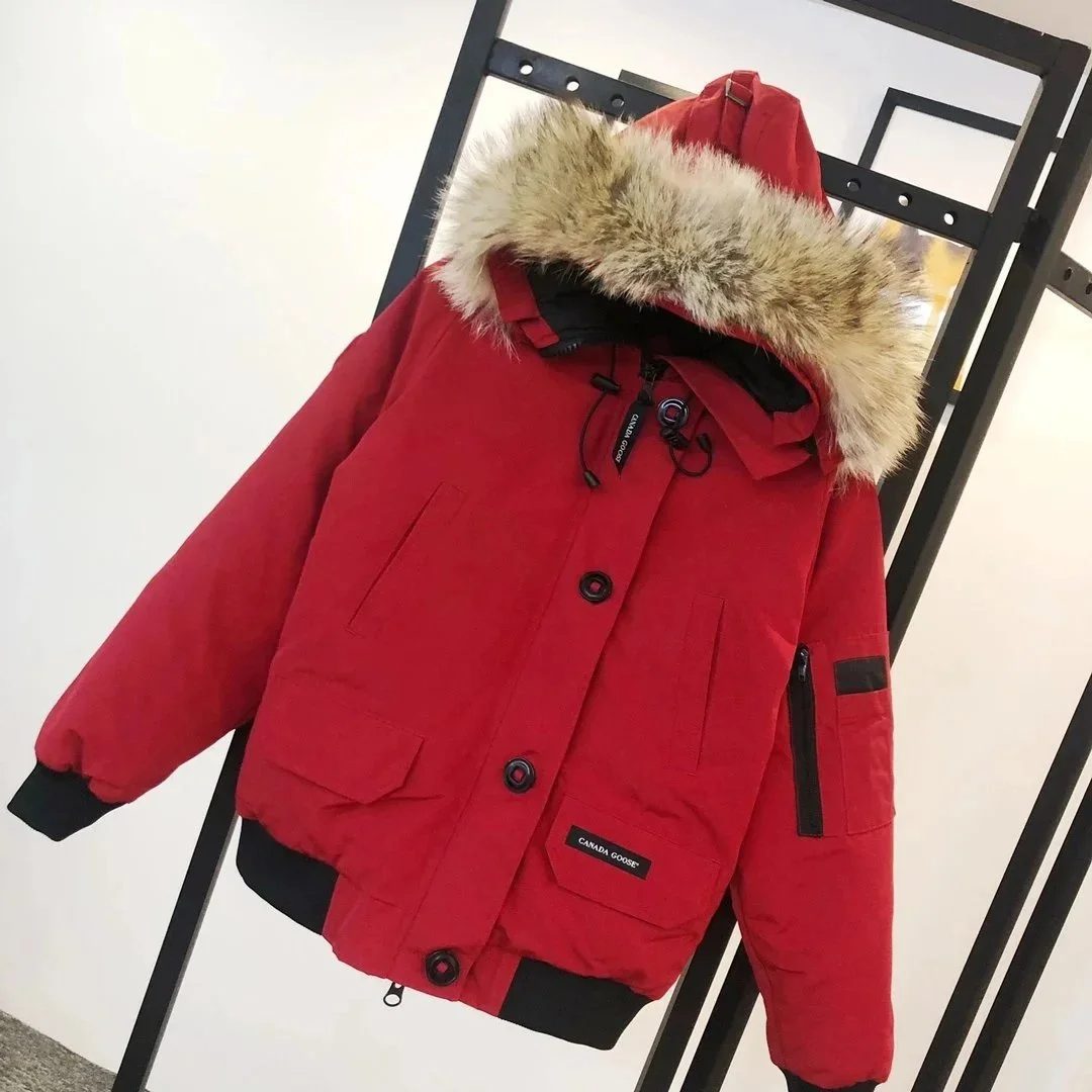Canada Goose Chilliwack Red Parka with Fur Hood