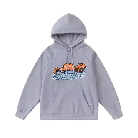 Unisex Grey 'Shooters' Graphic Hoodie